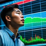 투자 목표 설정 시 감정적 요소 고려하기 - **Prompt:** A vivid, detailed digital painting capturing the overwhelming experience of a young Viet...